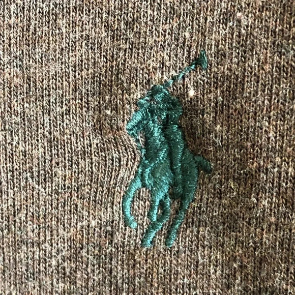 Polo by Ralph Lauren Vintage Brown Fleece Lined Estate Shawl Collar Sweater - Picture 4 of 9